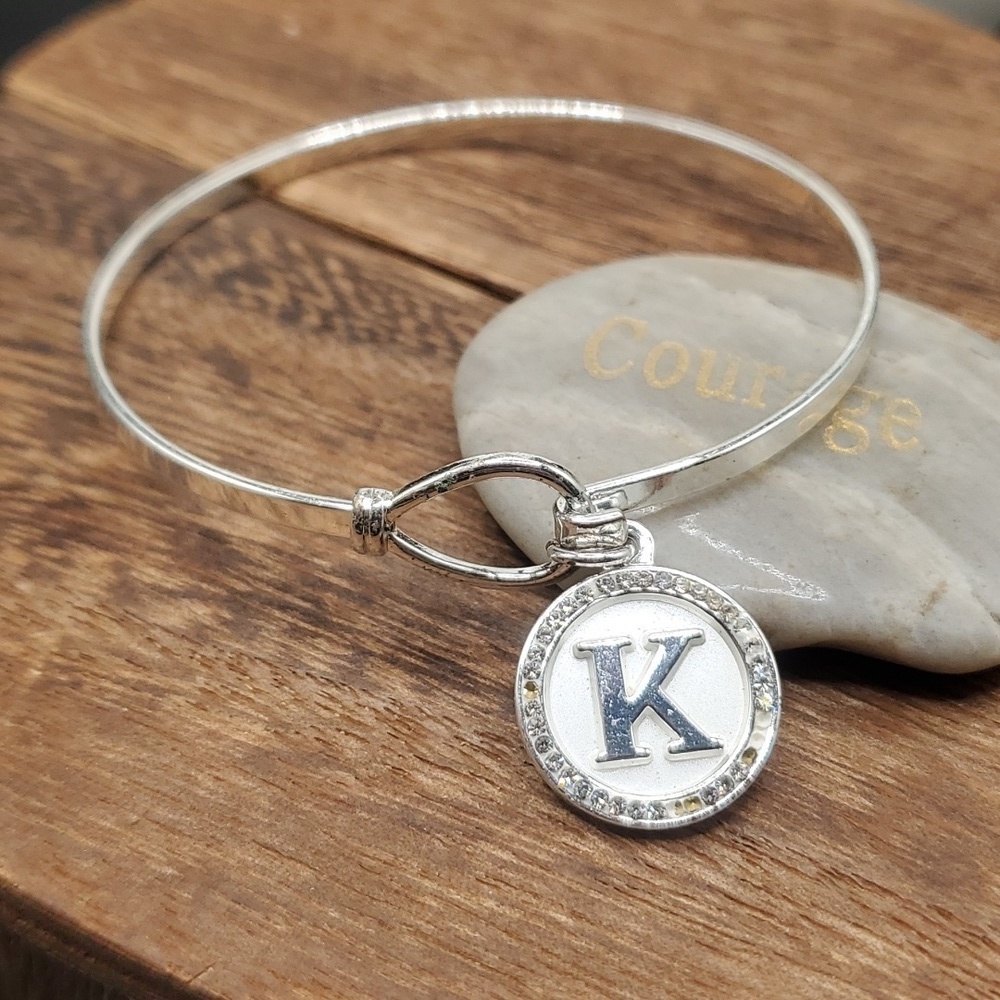 B2740 initial K customized‎ charm bracelet